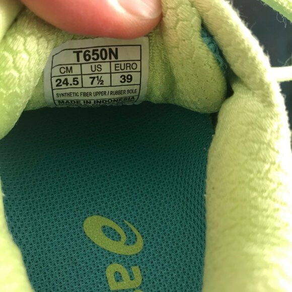 Excellent ASICS GEL NIMBUS 18 Grey Turquoise Lime Womens 7.5 US Medium 39 EUR - Picture 6 of 13